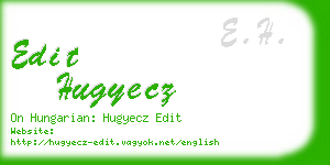 edit hugyecz business card